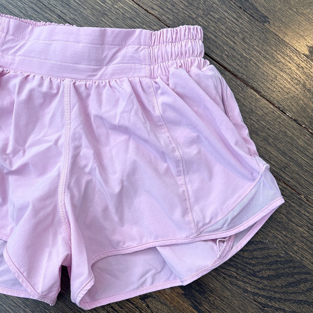 Light Pink Women's Athletic Shorts - Breathable Running Shorts by Lululemon - Picture 2 of 7